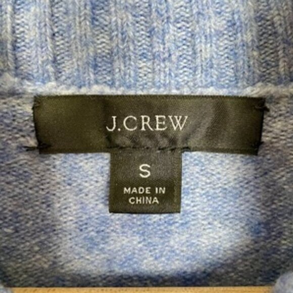 J.CREW Light Blue Wool Blend Turtleneck Knit Sweater in Supersoft Yarn Sz: S - Picture 10 of 10